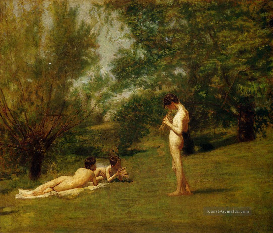 Arcadia Realismus Thomas Eakins Nacktheit Ölgemälde